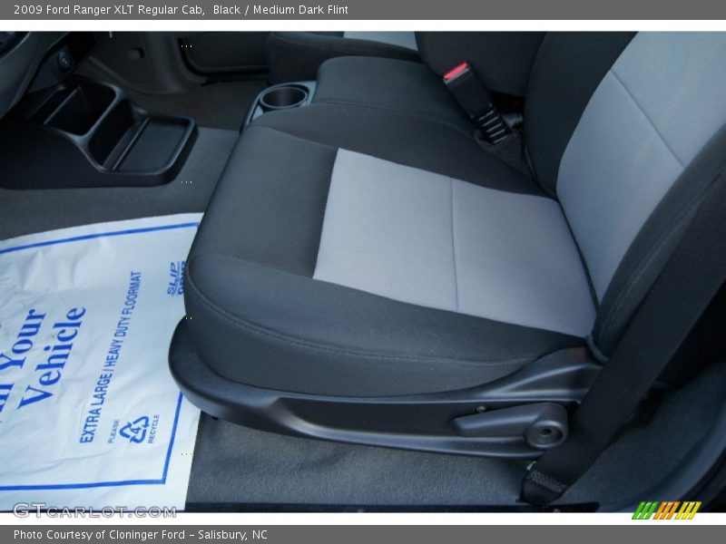 Black / Medium Dark Flint 2009 Ford Ranger XLT Regular Cab