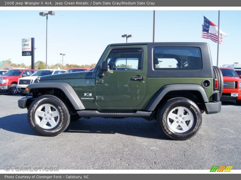 Jeep Green Metallic / Dark Slate Gray/Medium Slate Gray 2008 Jeep Wrangler X 4x4