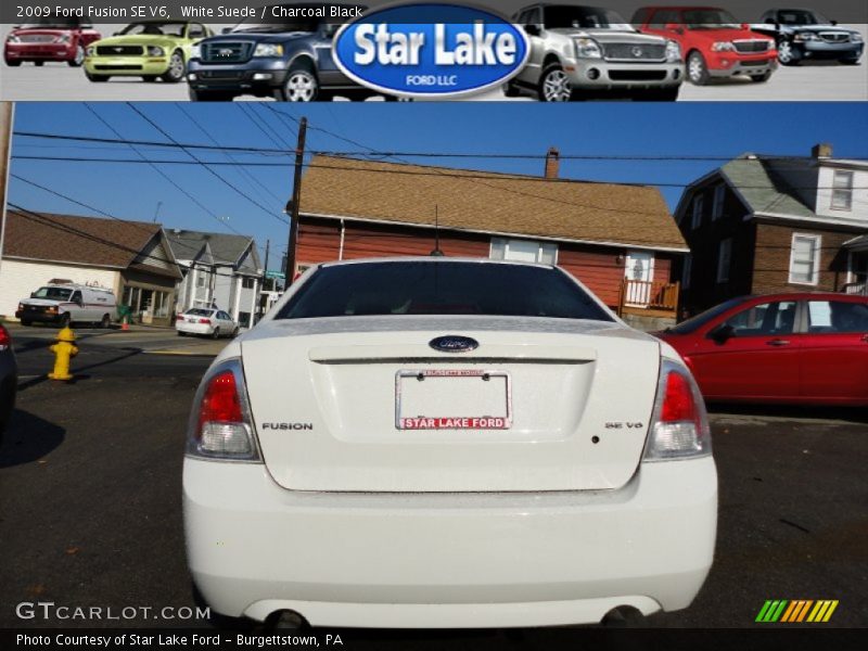 White Suede / Charcoal Black 2009 Ford Fusion SE V6