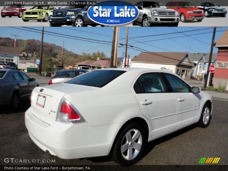 White Suede / Charcoal Black 2009 Ford Fusion SE V6