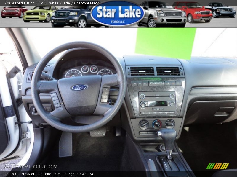 White Suede / Charcoal Black 2009 Ford Fusion SE V6