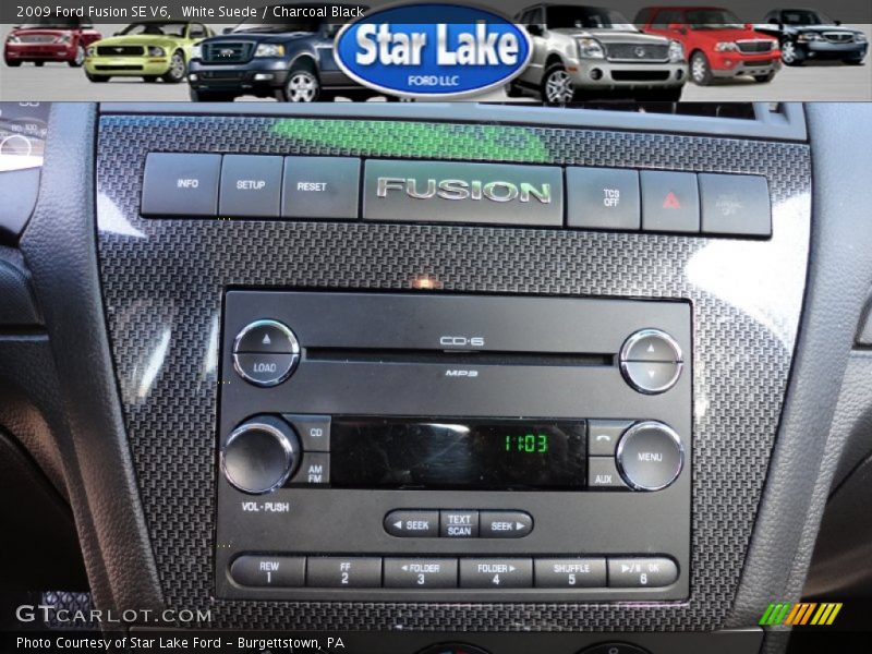 White Suede / Charcoal Black 2009 Ford Fusion SE V6