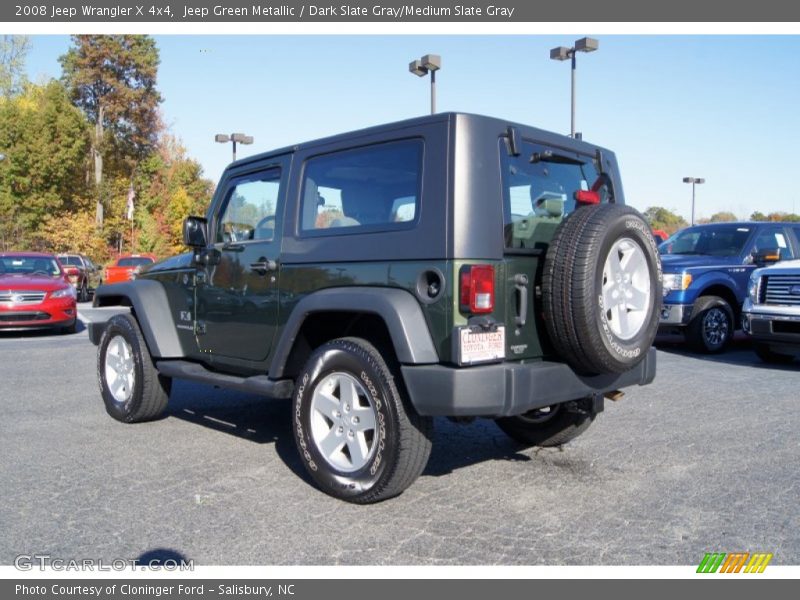 Jeep Green Metallic / Dark Slate Gray/Medium Slate Gray 2008 Jeep Wrangler X 4x4