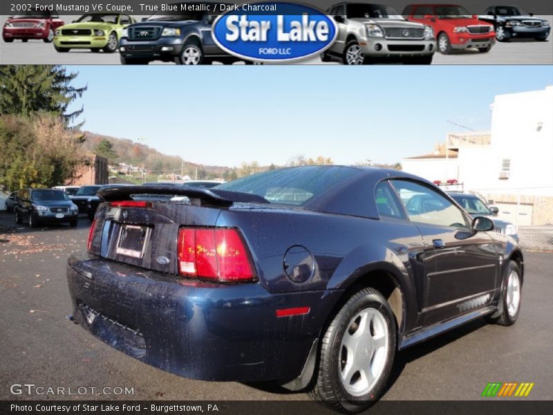True Blue Metallic / Dark Charcoal 2002 Ford Mustang V6 Coupe