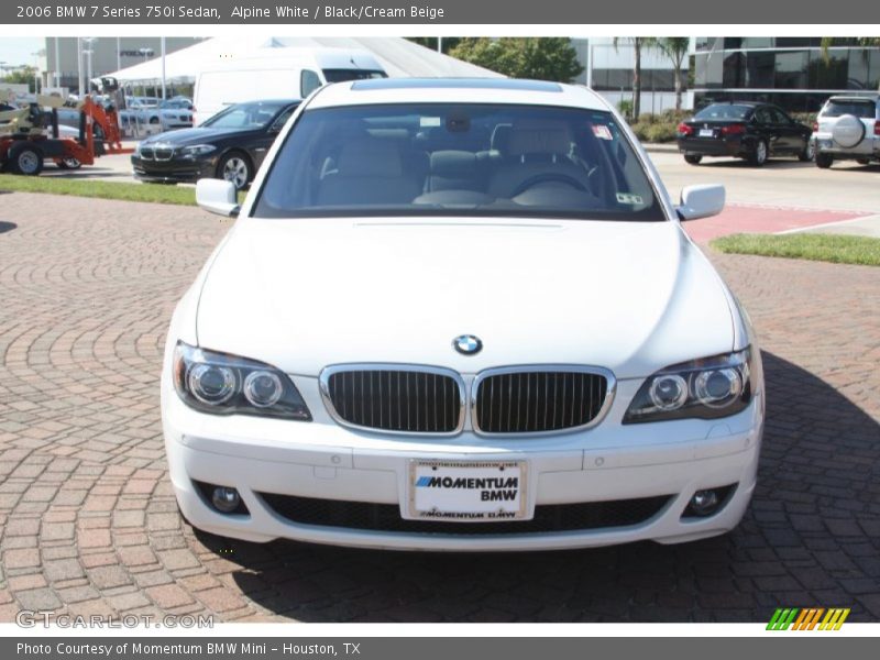 Alpine White / Black/Cream Beige 2006 BMW 7 Series 750i Sedan