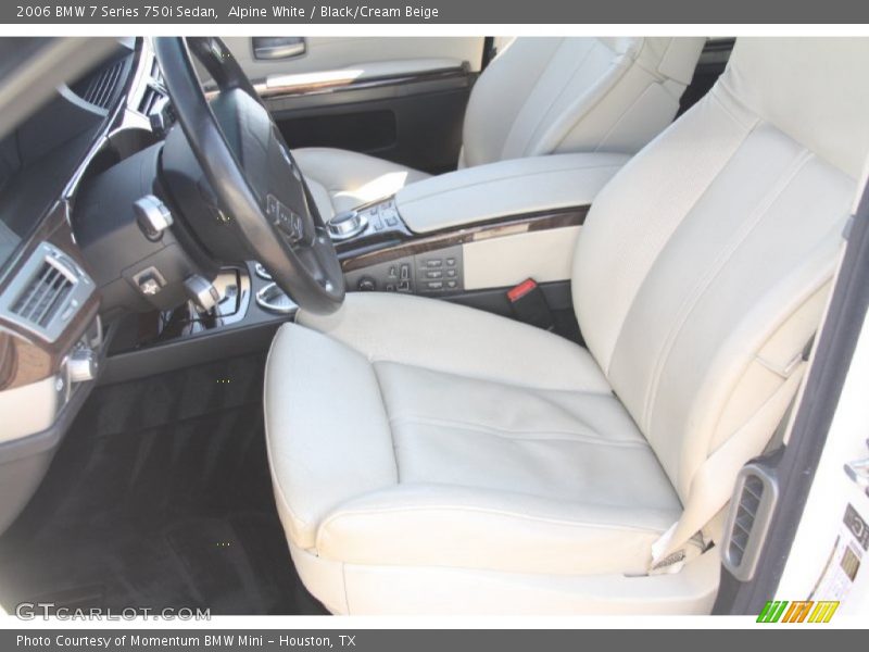 Alpine White / Black/Cream Beige 2006 BMW 7 Series 750i Sedan