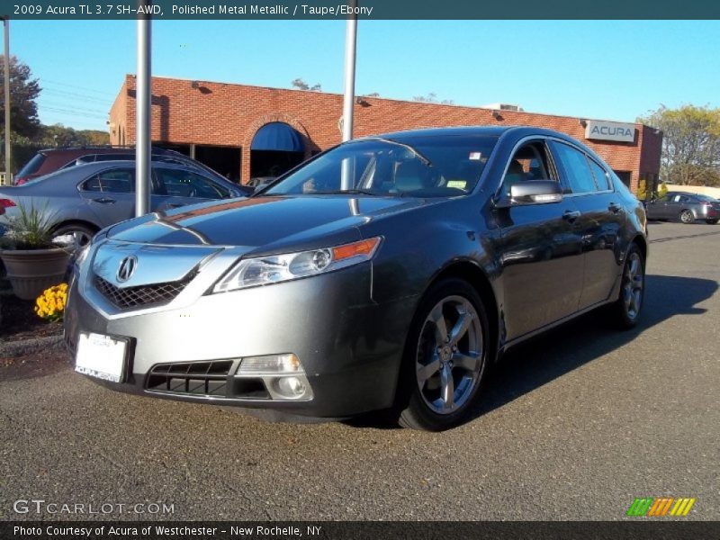 Polished Metal Metallic / Taupe/Ebony 2009 Acura TL 3.7 SH-AWD