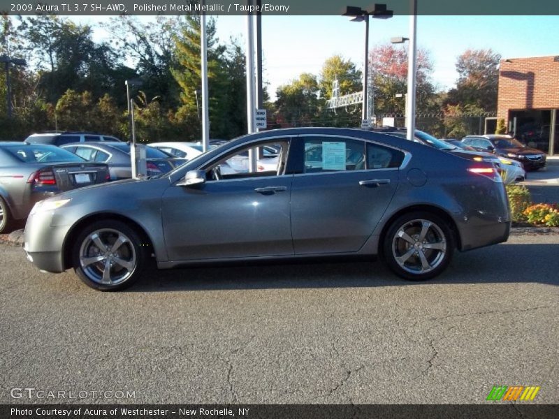 Polished Metal Metallic / Taupe/Ebony 2009 Acura TL 3.7 SH-AWD