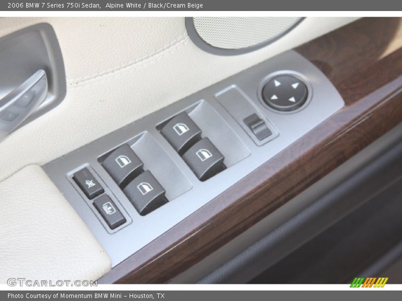 Alpine White / Black/Cream Beige 2006 BMW 7 Series 750i Sedan