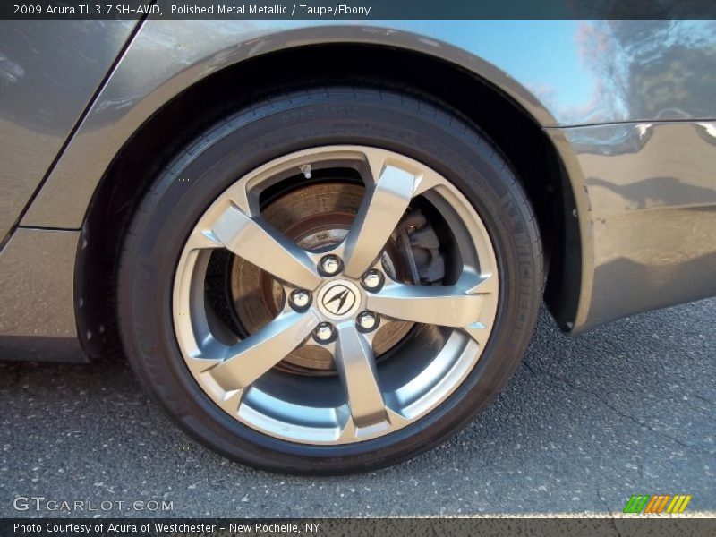 Polished Metal Metallic / Taupe/Ebony 2009 Acura TL 3.7 SH-AWD