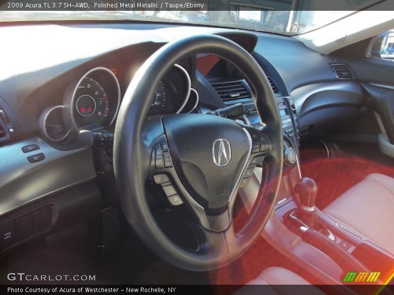 Polished Metal Metallic / Taupe/Ebony 2009 Acura TL 3.7 SH-AWD