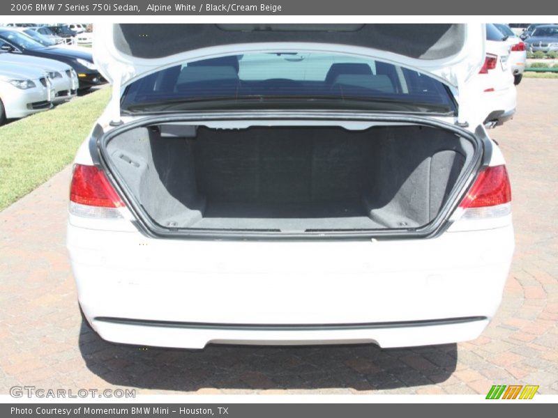 Alpine White / Black/Cream Beige 2006 BMW 7 Series 750i Sedan