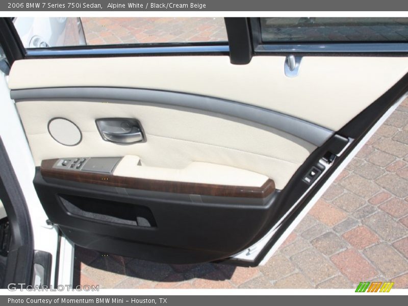 Alpine White / Black/Cream Beige 2006 BMW 7 Series 750i Sedan