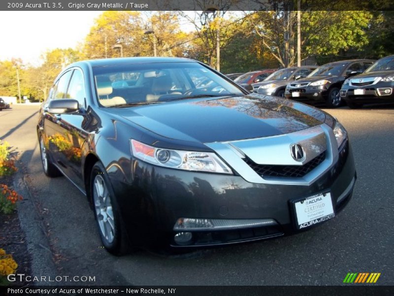 Grigio Gray Metallic / Taupe 2009 Acura TL 3.5
