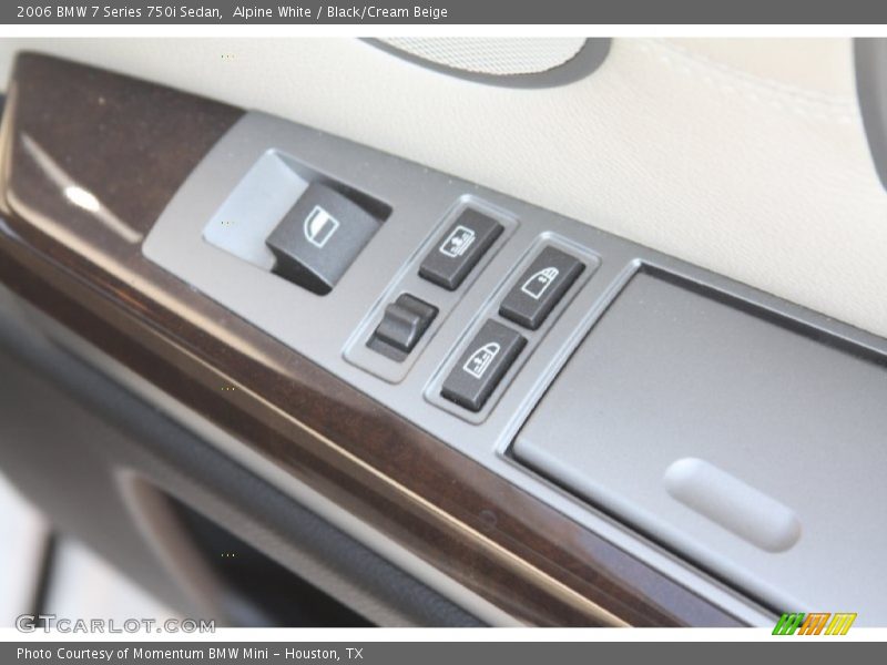 Alpine White / Black/Cream Beige 2006 BMW 7 Series 750i Sedan