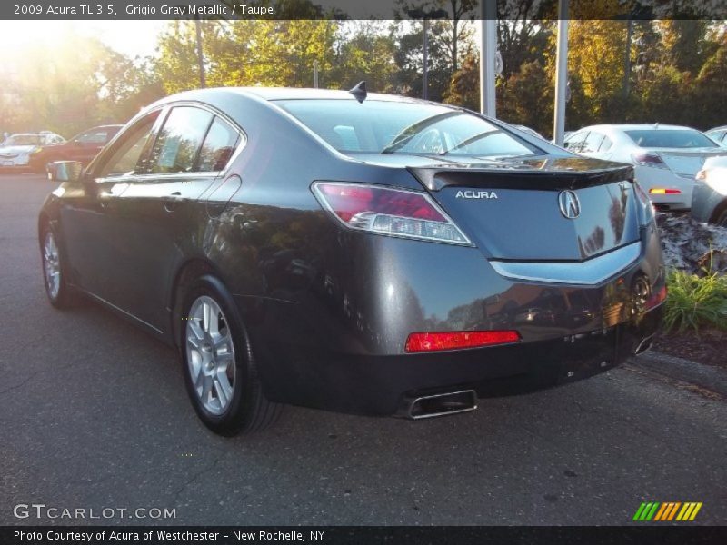 Grigio Gray Metallic / Taupe 2009 Acura TL 3.5
