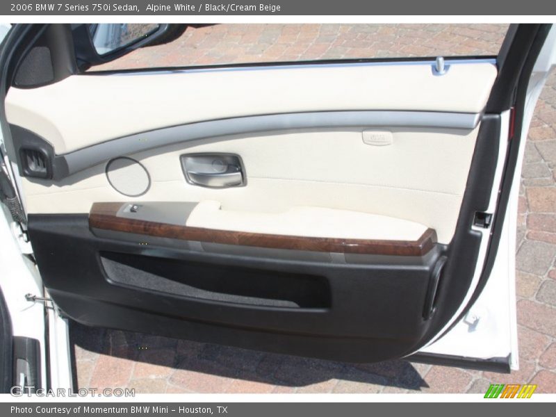 Alpine White / Black/Cream Beige 2006 BMW 7 Series 750i Sedan