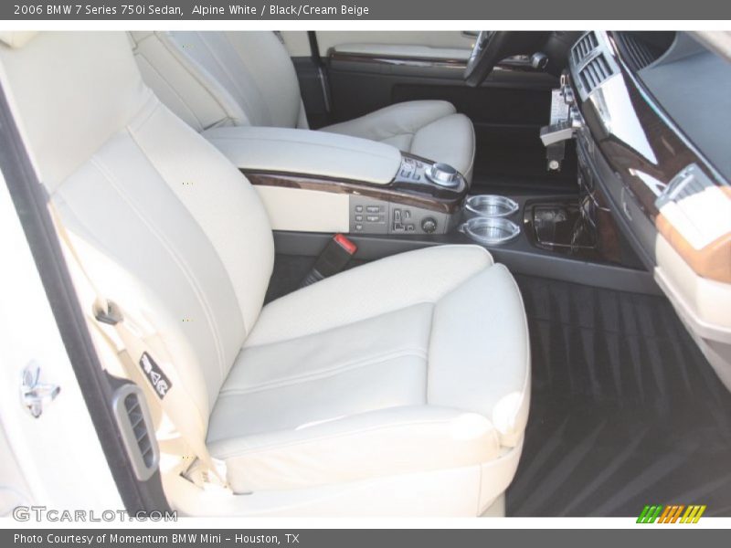 Alpine White / Black/Cream Beige 2006 BMW 7 Series 750i Sedan