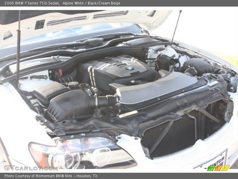 Alpine White / Black/Cream Beige 2006 BMW 7 Series 750i Sedan