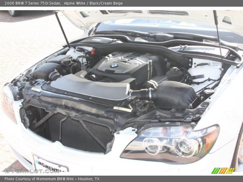 Alpine White / Black/Cream Beige 2006 BMW 7 Series 750i Sedan