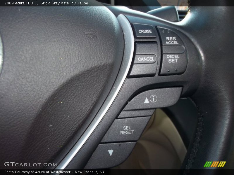 Grigio Gray Metallic / Taupe 2009 Acura TL 3.5