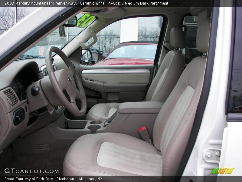 Ceramic White Tri-Coat / Medium Dark Parchment 2003 Mercury Mountaineer Premier AWD