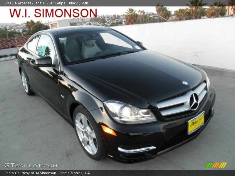 Black / Ash 2012 Mercedes-Benz C 250 Coupe