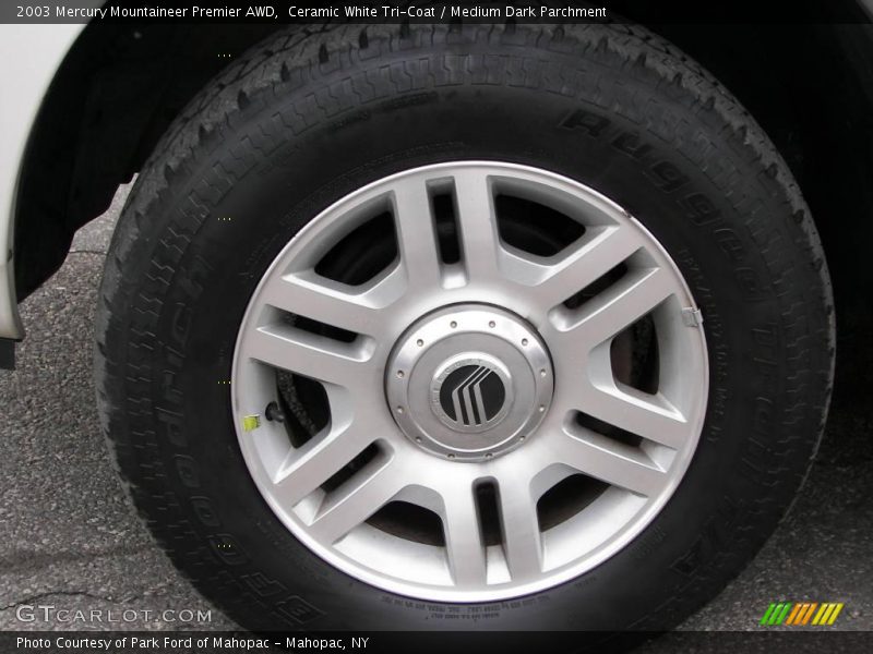 Ceramic White Tri-Coat / Medium Dark Parchment 2003 Mercury Mountaineer Premier AWD