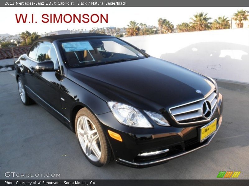 Black / Natural Beige/Black 2012 Mercedes-Benz E 350 Cabriolet