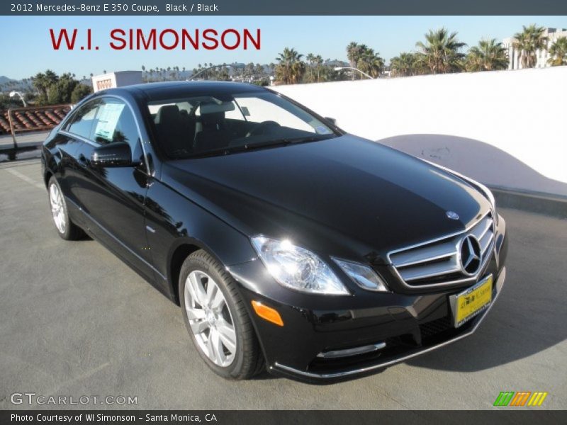 Black / Black 2012 Mercedes-Benz E 350 Coupe