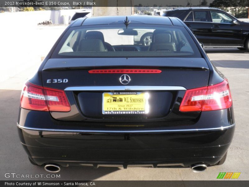 Black / Black 2012 Mercedes-Benz E 350 Coupe