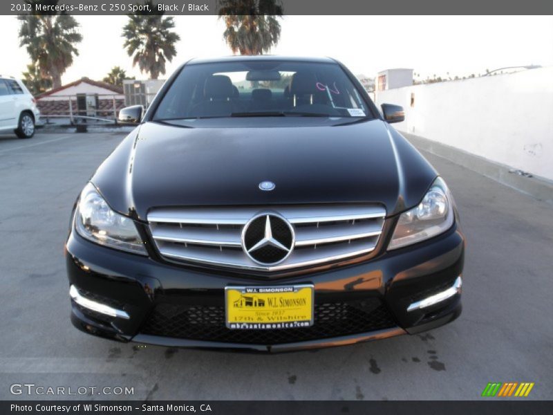 Black / Black 2012 Mercedes-Benz C 250 Sport