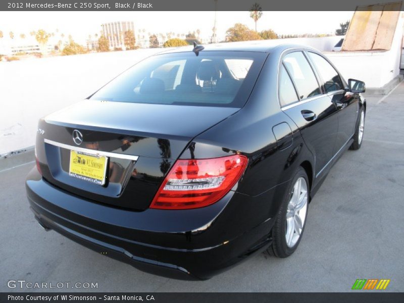 Black / Black 2012 Mercedes-Benz C 250 Sport
