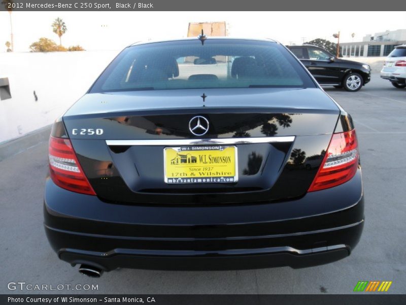 Black / Black 2012 Mercedes-Benz C 250 Sport