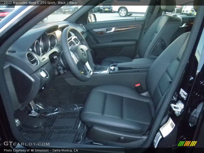 Black / Black 2012 Mercedes-Benz C 250 Sport
