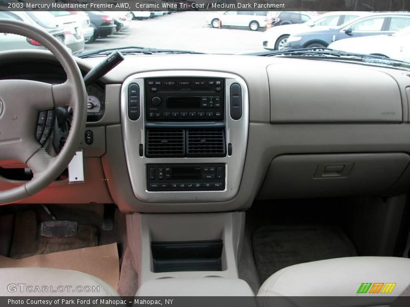 Ceramic White Tri-Coat / Medium Dark Parchment 2003 Mercury Mountaineer Premier AWD
