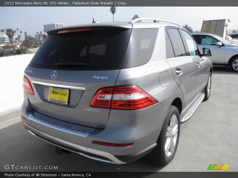 Palladium Silver Metallic / Grey 2012 Mercedes-Benz ML 350 4Matic