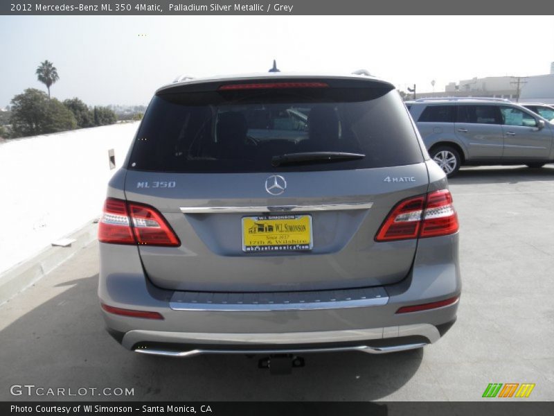 Palladium Silver Metallic / Grey 2012 Mercedes-Benz ML 350 4Matic