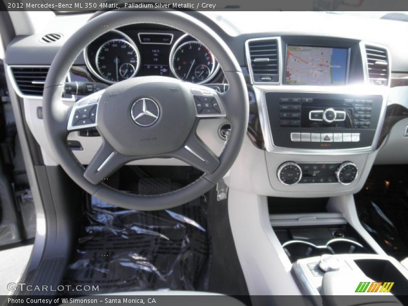 Palladium Silver Metallic / Grey 2012 Mercedes-Benz ML 350 4Matic