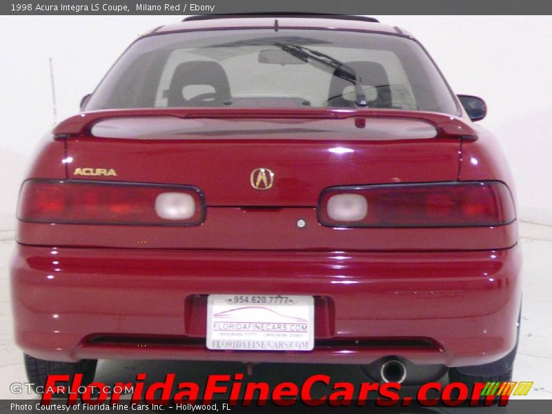 Milano Red / Ebony 1998 Acura Integra LS Coupe