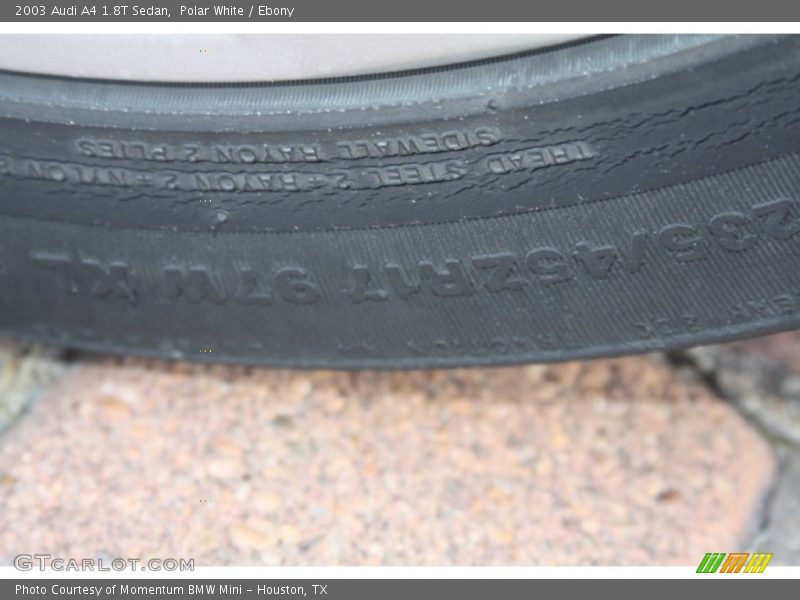 Polar White / Ebony 2003 Audi A4 1.8T Sedan