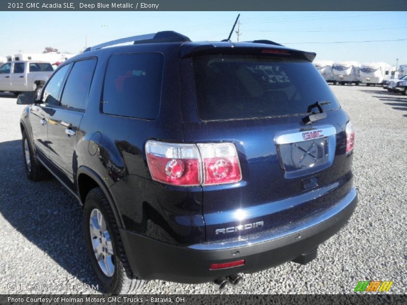 Deep Blue Metallic / Ebony 2012 GMC Acadia SLE