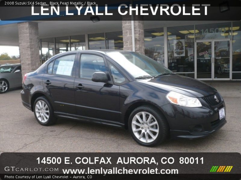 Black Pearl Metallic / Black 2008 Suzuki SX4 Sedan