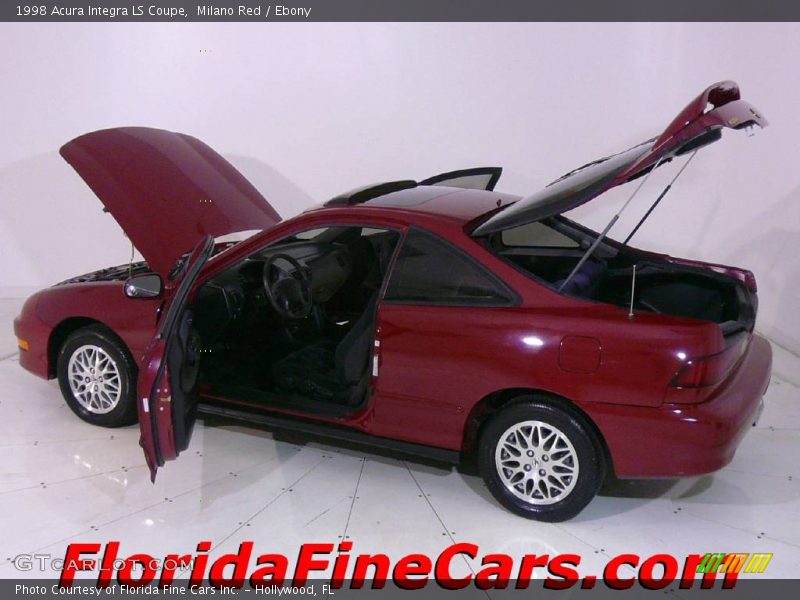 Milano Red / Ebony 1998 Acura Integra LS Coupe