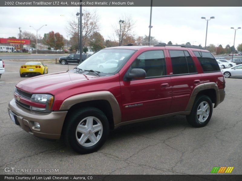 Majestic Red Metallic / Medium Oak 2002 Chevrolet TrailBlazer LTZ 4x4