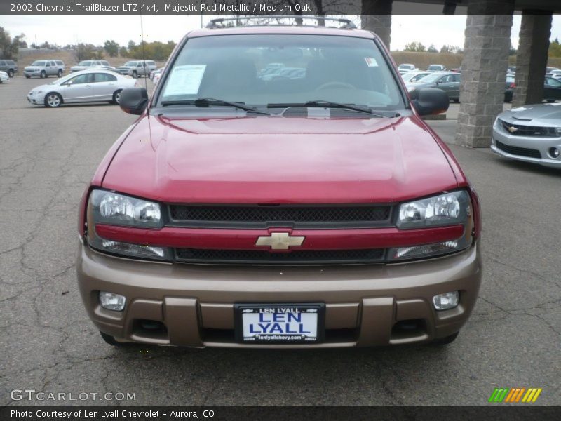 Majestic Red Metallic / Medium Oak 2002 Chevrolet TrailBlazer LTZ 4x4