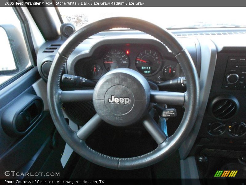 Stone White / Dark Slate Gray/Medium Slate Gray 2009 Jeep Wrangler X 4x4