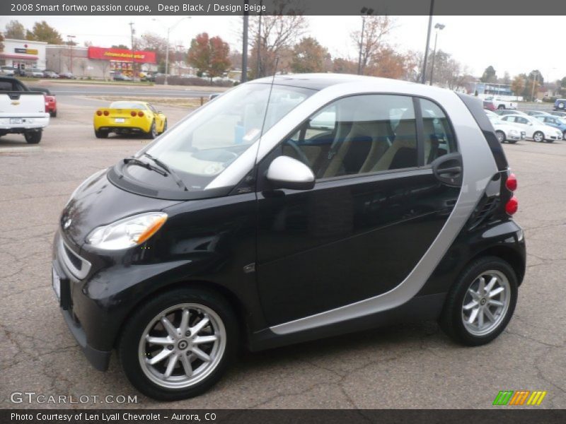 Deep Black / Design Beige 2008 Smart fortwo passion coupe