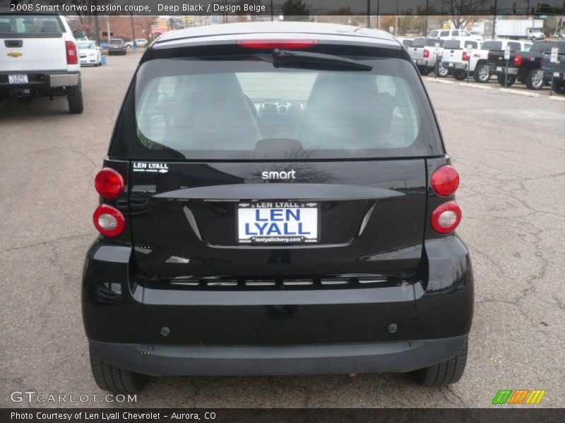 Deep Black / Design Beige 2008 Smart fortwo passion coupe