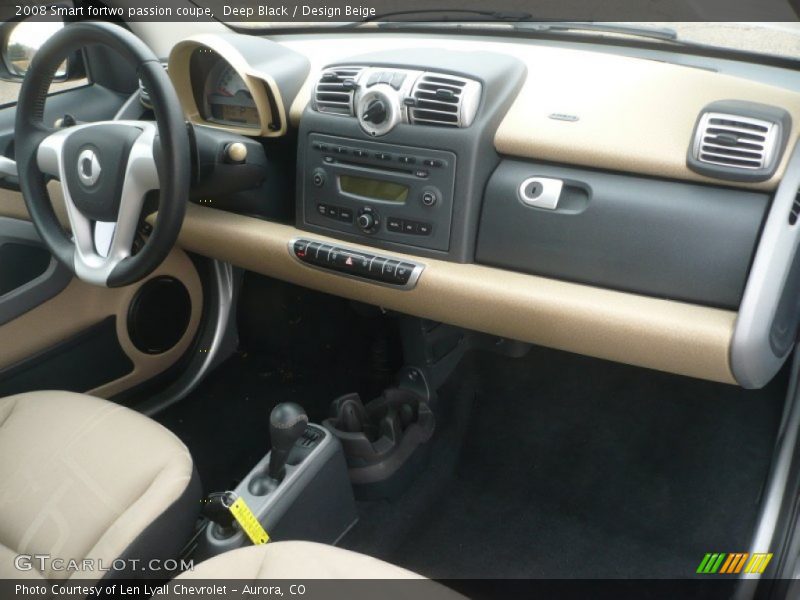 Deep Black / Design Beige 2008 Smart fortwo passion coupe